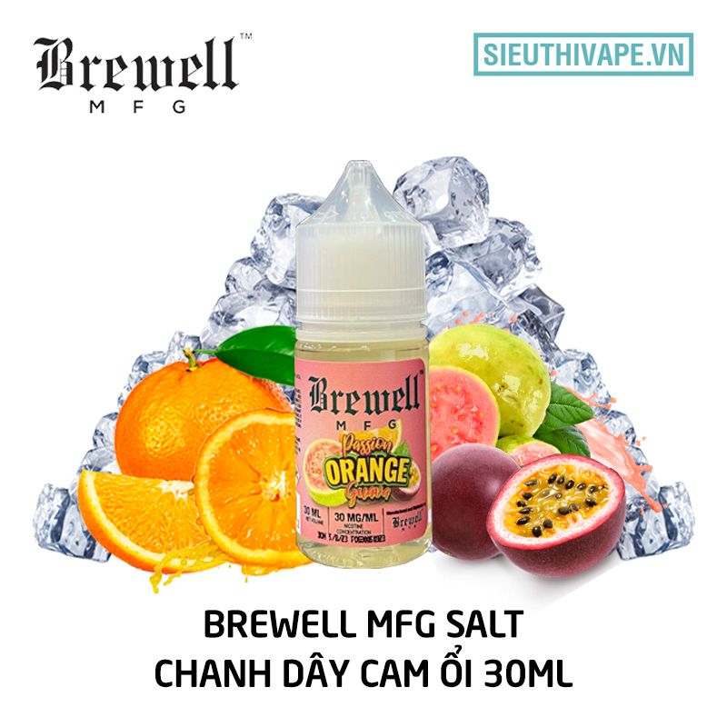  Brewell MFG Passion Orange Guava 30ml - Tinh Dầu Saltnic Chính Hãng 