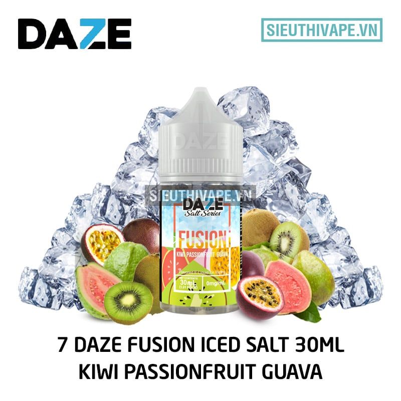  7 Daze Fusion Salt Kiwi Passionfruit Guava 30ml - Tinh Dầu Saltnic Chính Hãng 