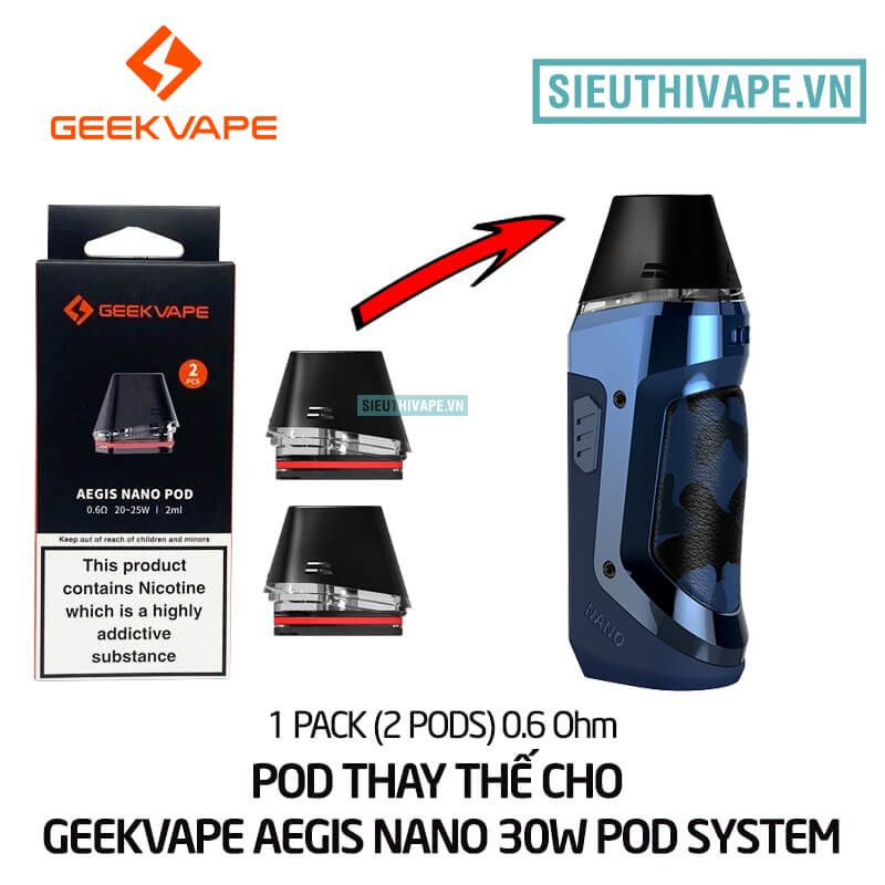 Đầu Pod Cho Geekvape Aegis Nano Pod Kit - Chính Hãng