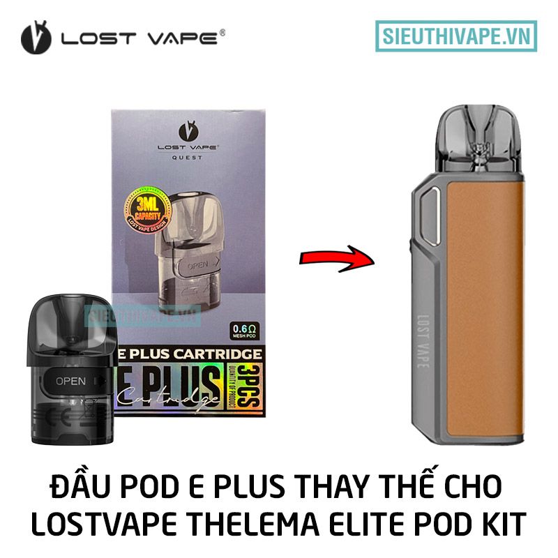  Đầu Pod Thelema E Plus Sẵn Coil 3ml - Phụ Kiện Vape Pod Chính Hãng 