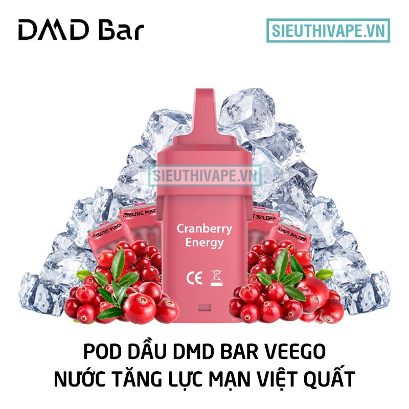  Pod Dầu DMD Bar Veego Cranberry Energy Chính Hãng 