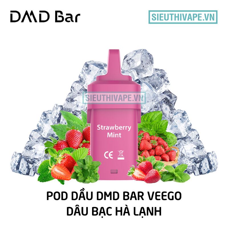  Pod Dầu DMD Bar Veego Strawberry Mint Chính Hãng 