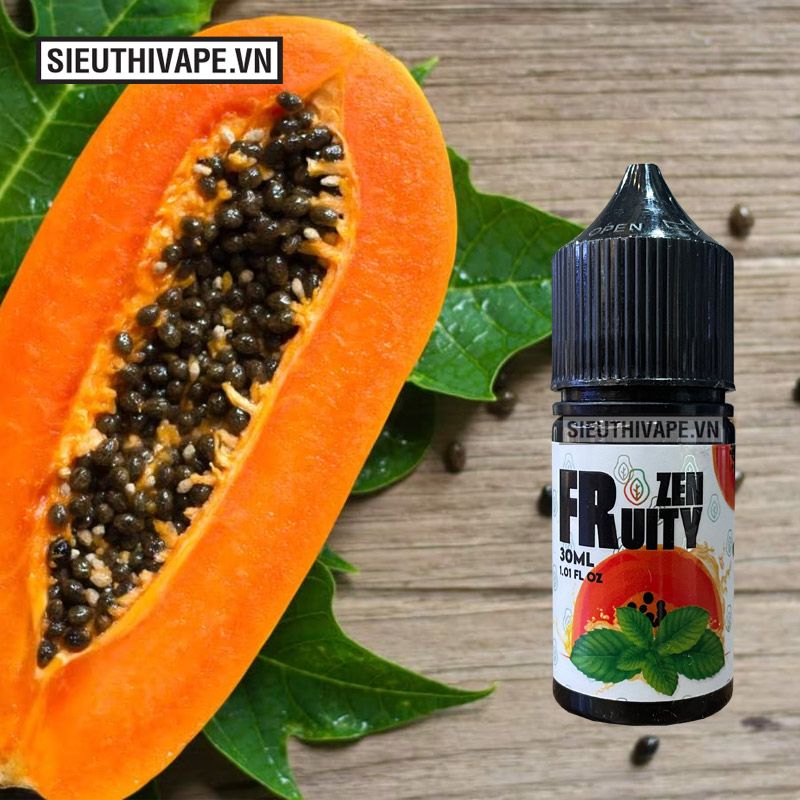  Frozen Fruity Salt Papaya Spearmint 30ml - Tinh Dầu Saltnic Chính Hãng 