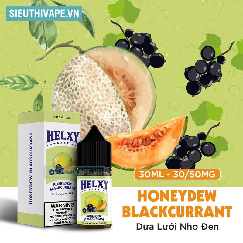  Helxy Salt Honeydew Blackcurrant 30ml - Tinh Dầu Saltnic Chính Hãng 