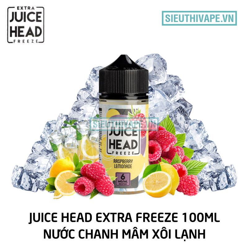  Juice Head Extra Freeze Raspberry Lemonade 100ml - Tinh Dầu Vape Mỹ 