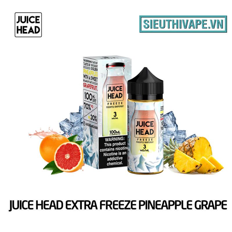 Juice Head Extra Freeze Pineapple Grapefruit 100ml - Tinh Dầu Vape Mỹ