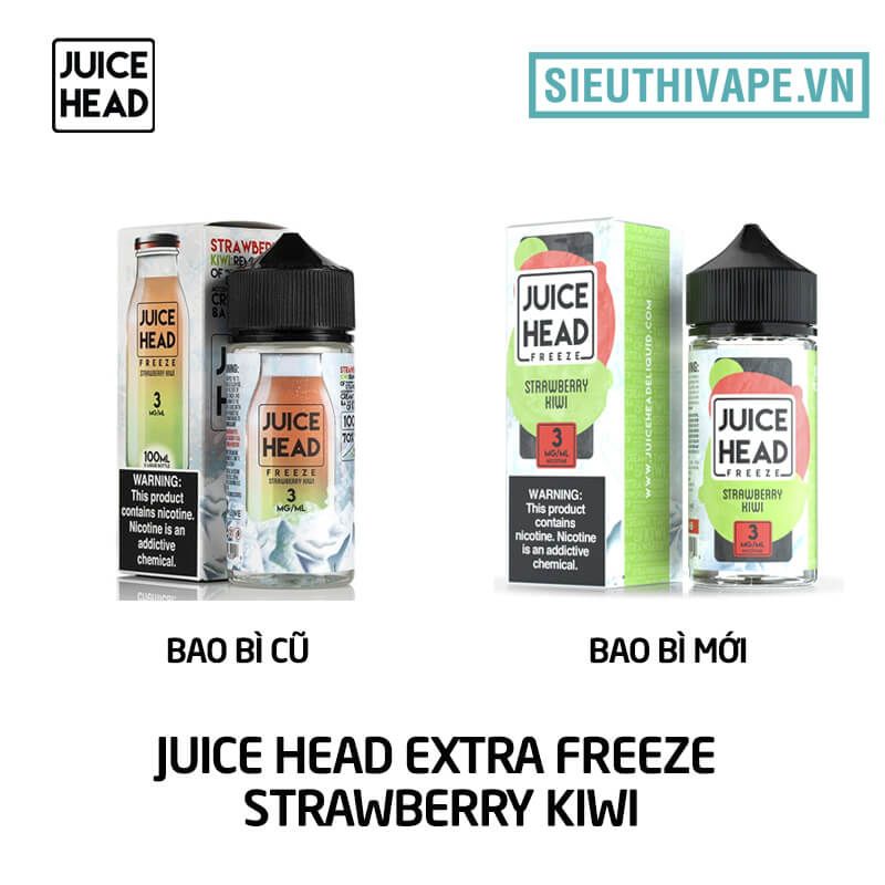 Juice Head Extra Freeze Strawberry Kiwi 100ml - Tinh Dầu Vape Mỹ