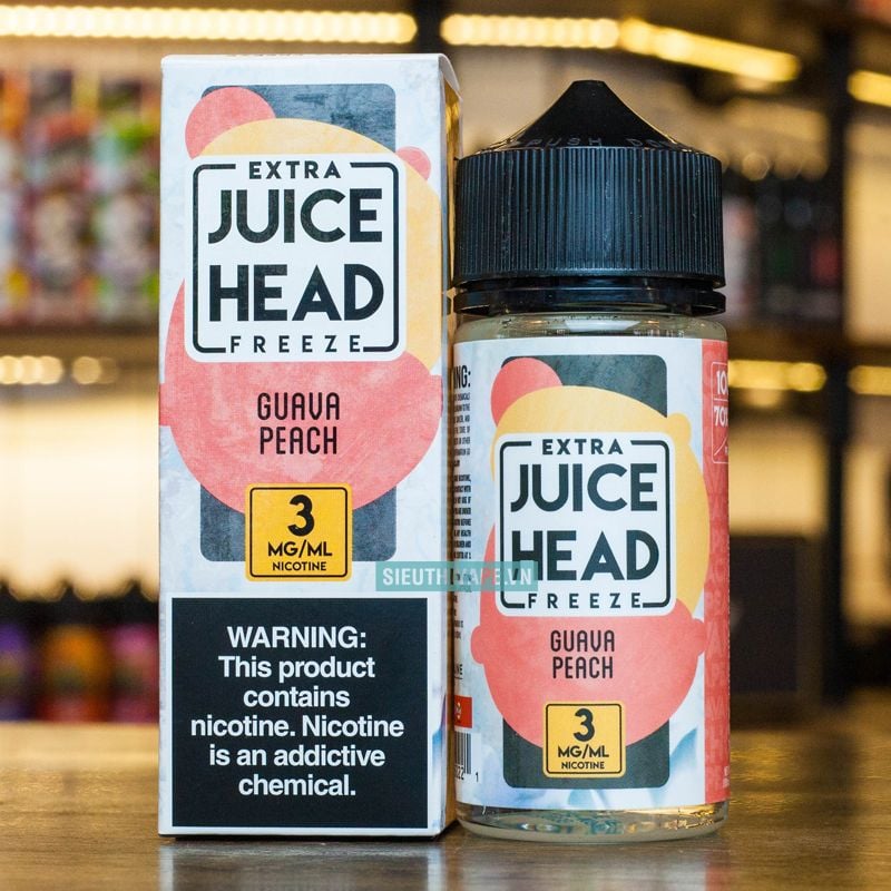 Juice Head Extra Freeze Guava Peach 100ml - Tinh Dầu Vape Mỹ