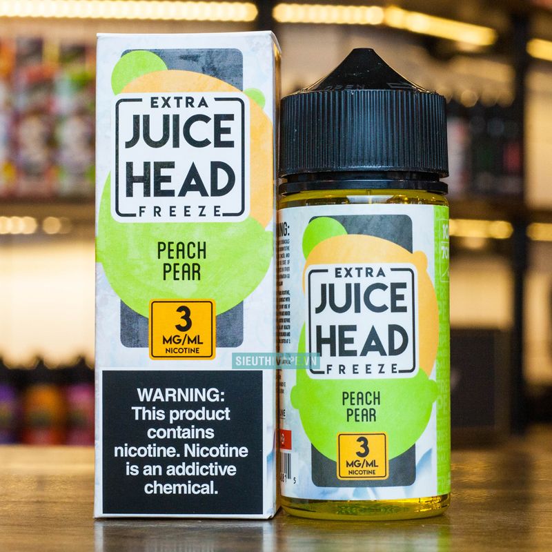 Juice Head Extra Freeze Peach Pear 100ml - Tinh Dầu Vape Mỹ
