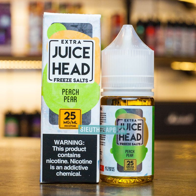 Juice Head Salt Extra Freeze Peach Pear 30ml - Tinh Dầu Salt Nic Mỹ