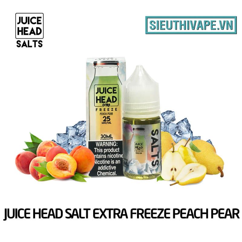 Juice Head Salt Extra Freeze Peach Pear 30ml - Tinh Dầu Salt Nic Mỹ