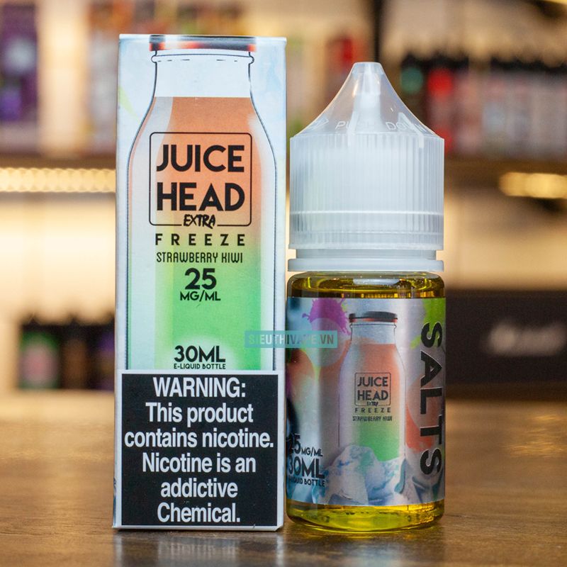 Juice Head Salt Extra Freeze Strawberry Kiwi 30ml - Tinh Dầu Salt Nic Mỹ