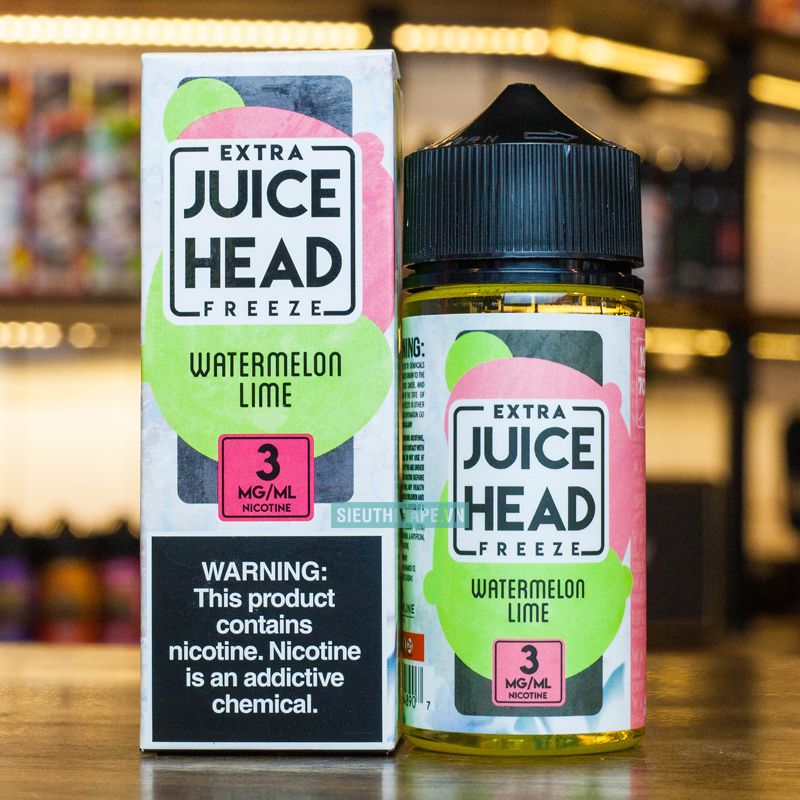 Juice Head Extra Freeze Watermelon Lime 100ml - Tinh Dầu Vape Mỹ