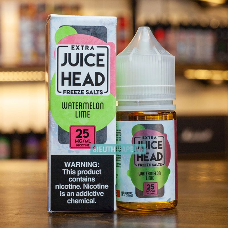 Juice Head Salt Extra Freeze Watermelon Lime 30ml - Tinh Dầu Salt Nic Mỹ