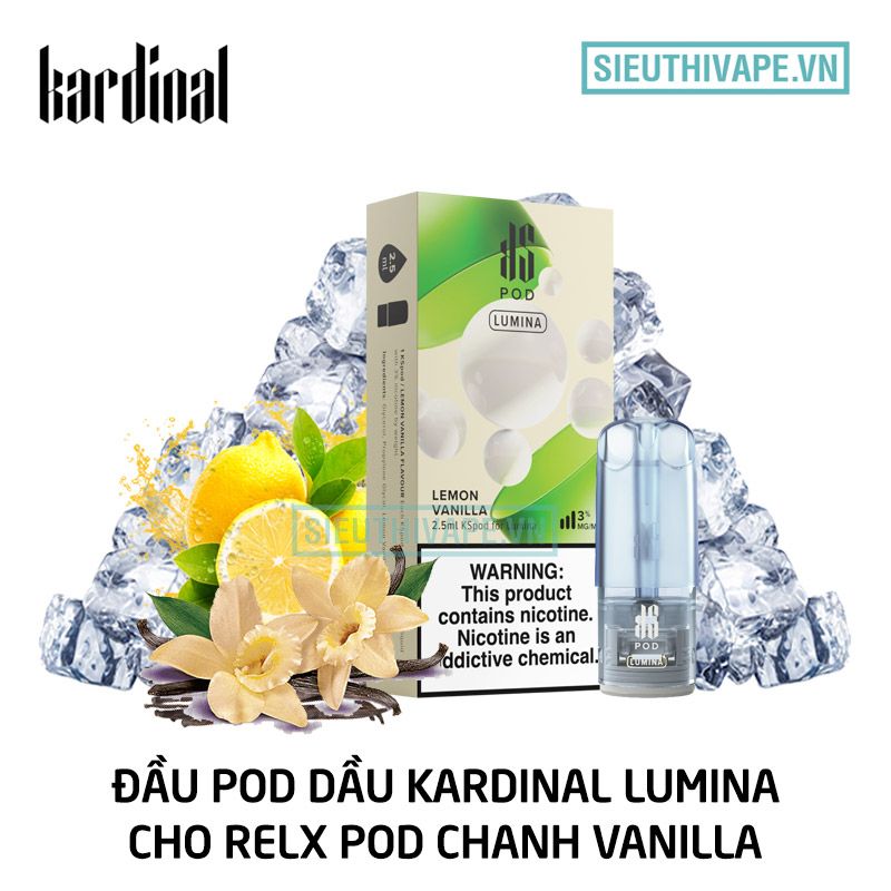  Pod Dầu Kardinal Lumina Lemon Vanilla Cho Relx Pod - Chính Hãng 