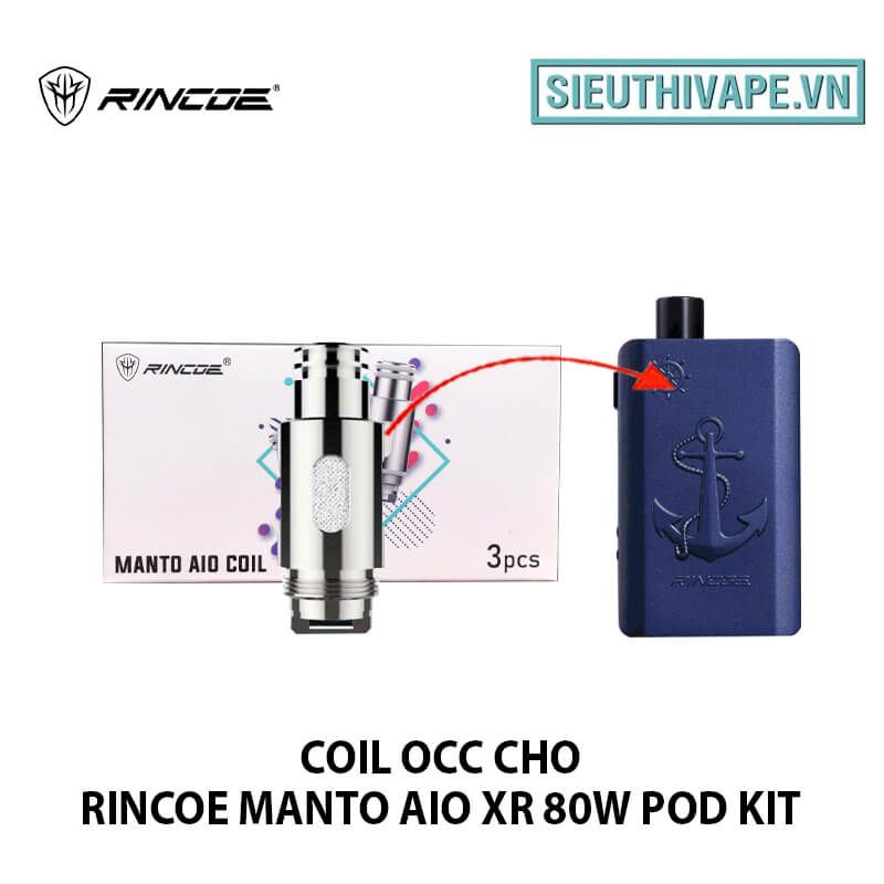  Coil Occ Cho Rincoe Manto Aio XR 80w Pod Kit Chính Hãng 
