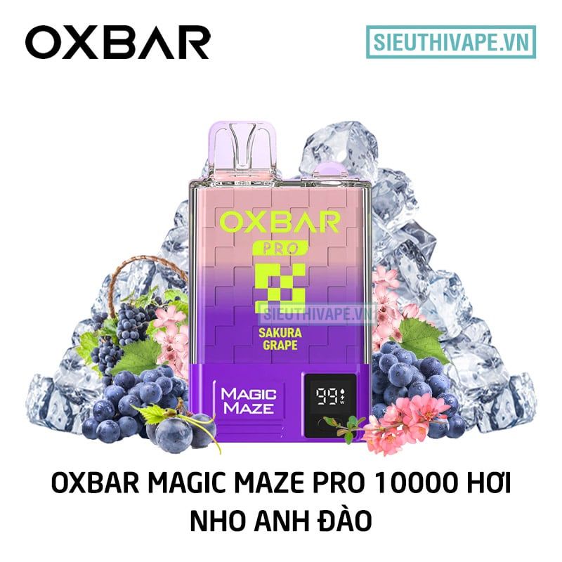  Oxbar Magic Maze Pro Sakura Grape - Pod 1 Lần Có Sạc 10000 Hơi 