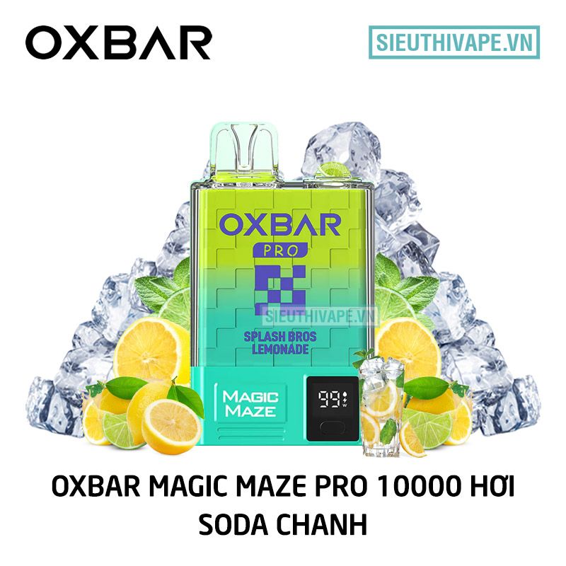  Oxbar Magic Maze Pro Splash Bros Lemonade - Pod 1 Lần Có Sạc 10000 Hơi 