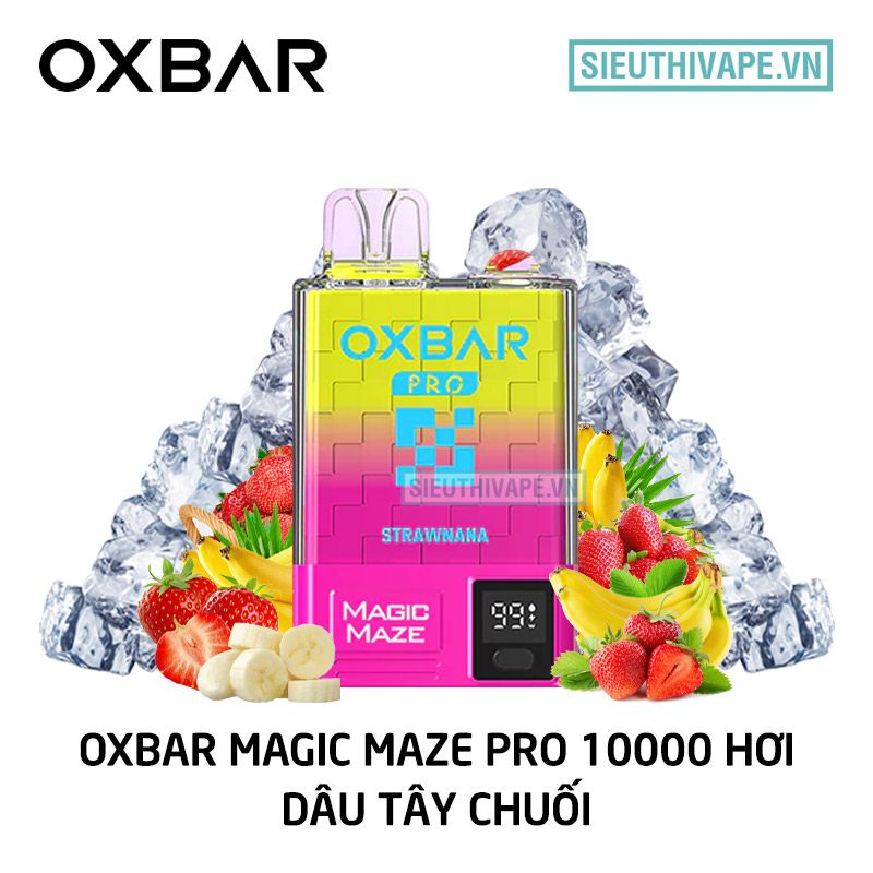  Oxbar Magic Maze Pro Strawnana - Pod 1 Lần Có Sạc 10000 Hơi 