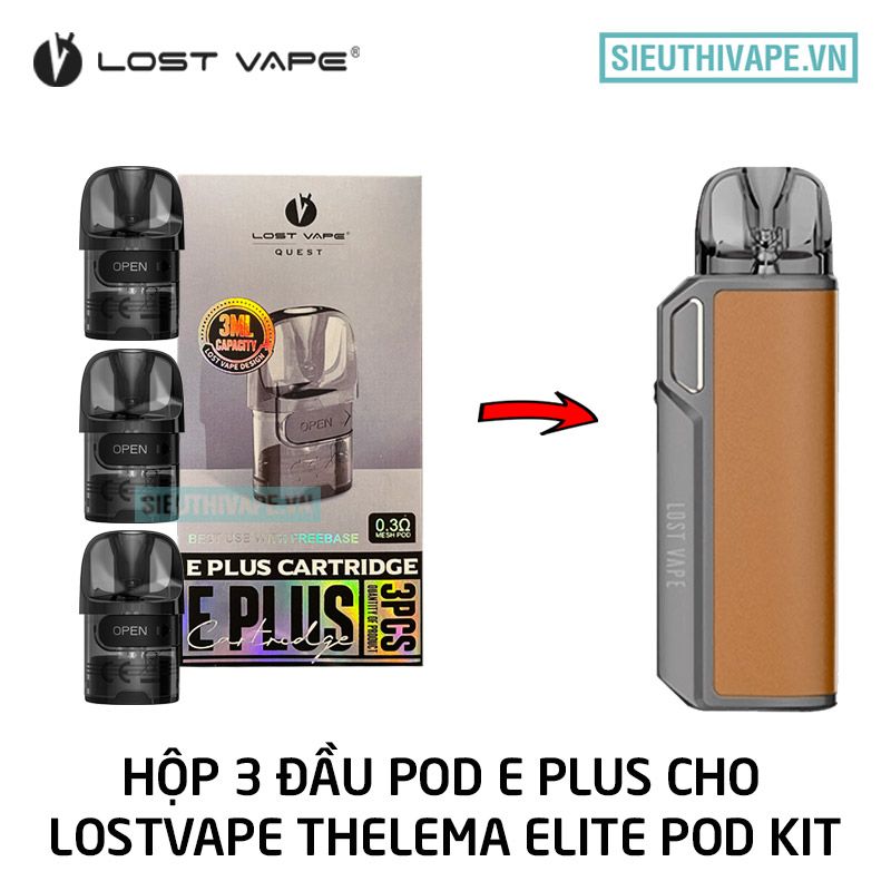  Đầu Pod Thelema E Plus Sẵn Coil 3ml - Phụ Kiện Vape Pod Chính Hãng 