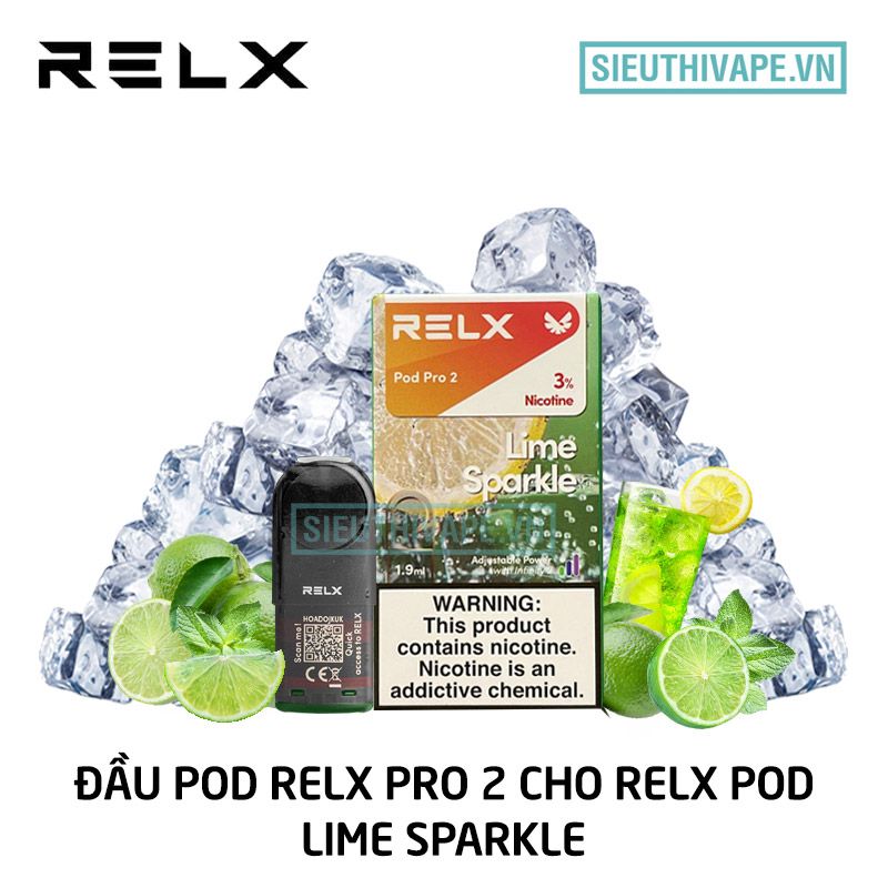  Pod Relx Pro 2 Lime Sparkle Cho Relx Pod - Chính Hãng 