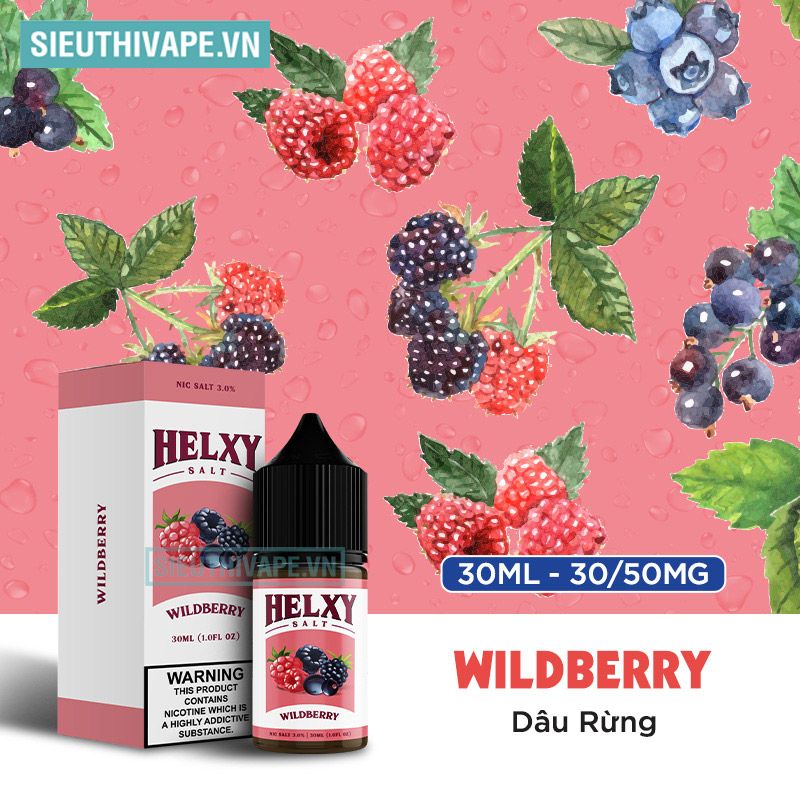  Helxy Salt Wildberry 30ml - Tinh Dầu Saltnic Chính Hãng 