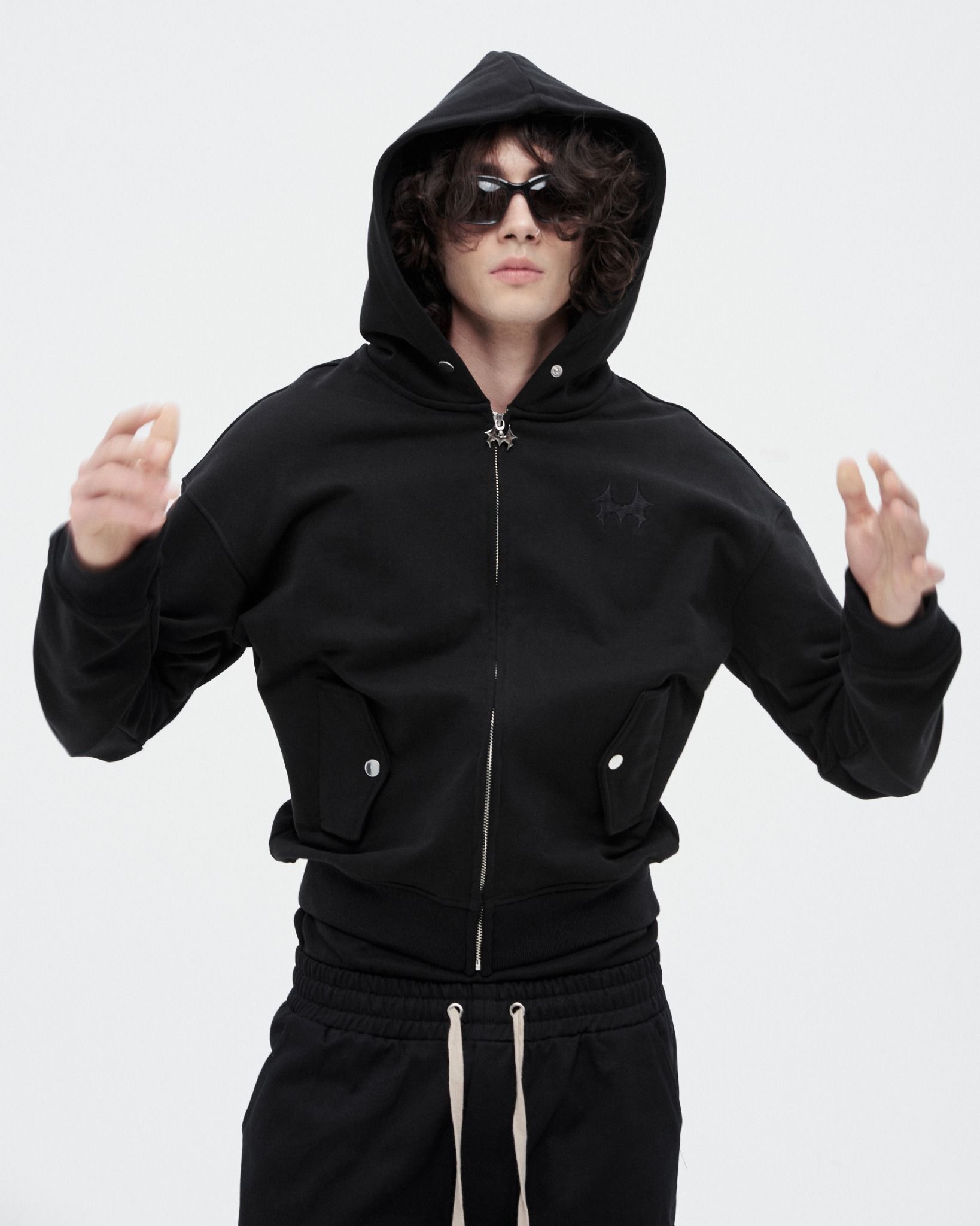  MAVERIK® SLIM FIT ZIP HOODIE ( BLACK ) 