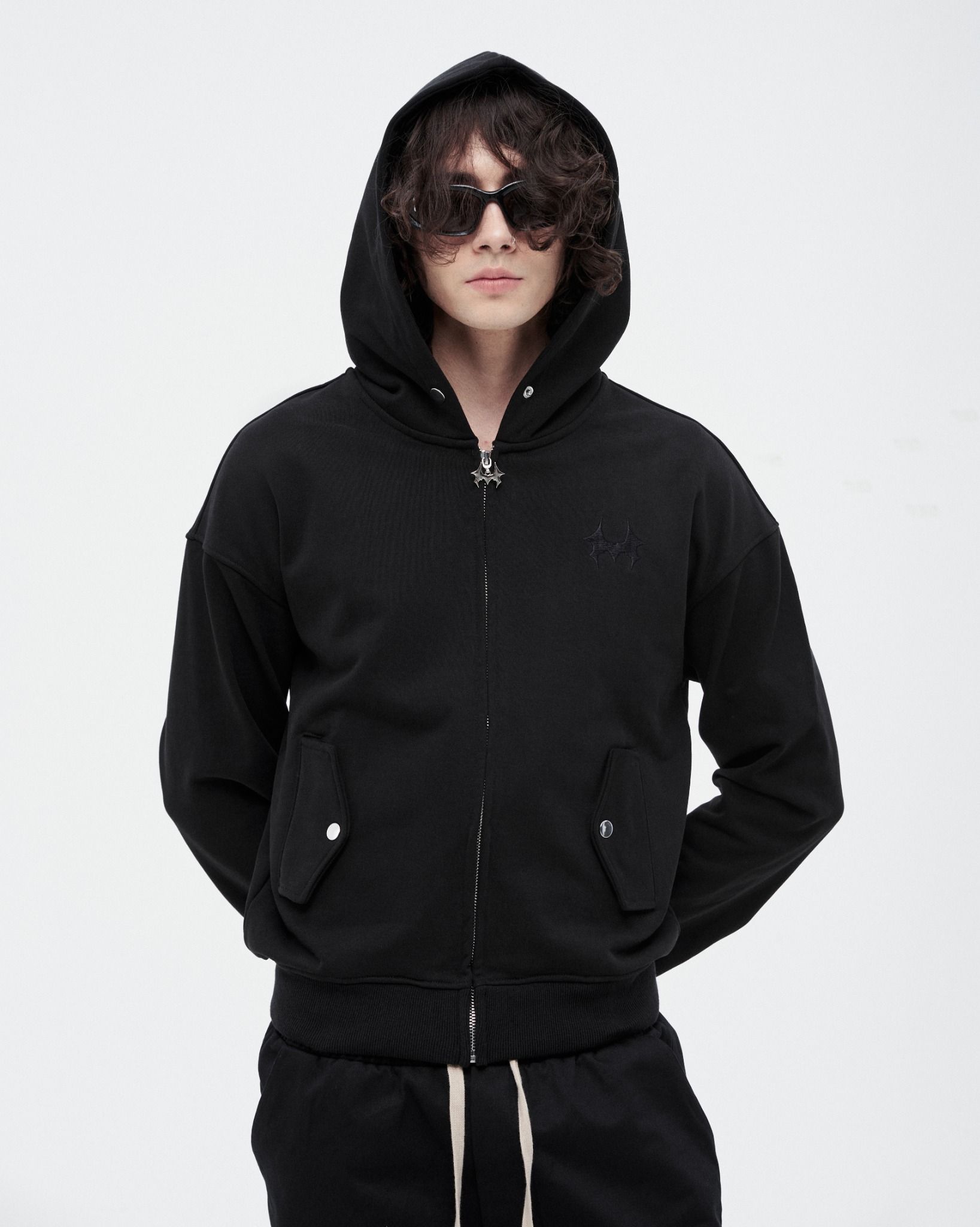  MAVERIK® SLIM FIT ZIP HOODIE ( BLACK ) 