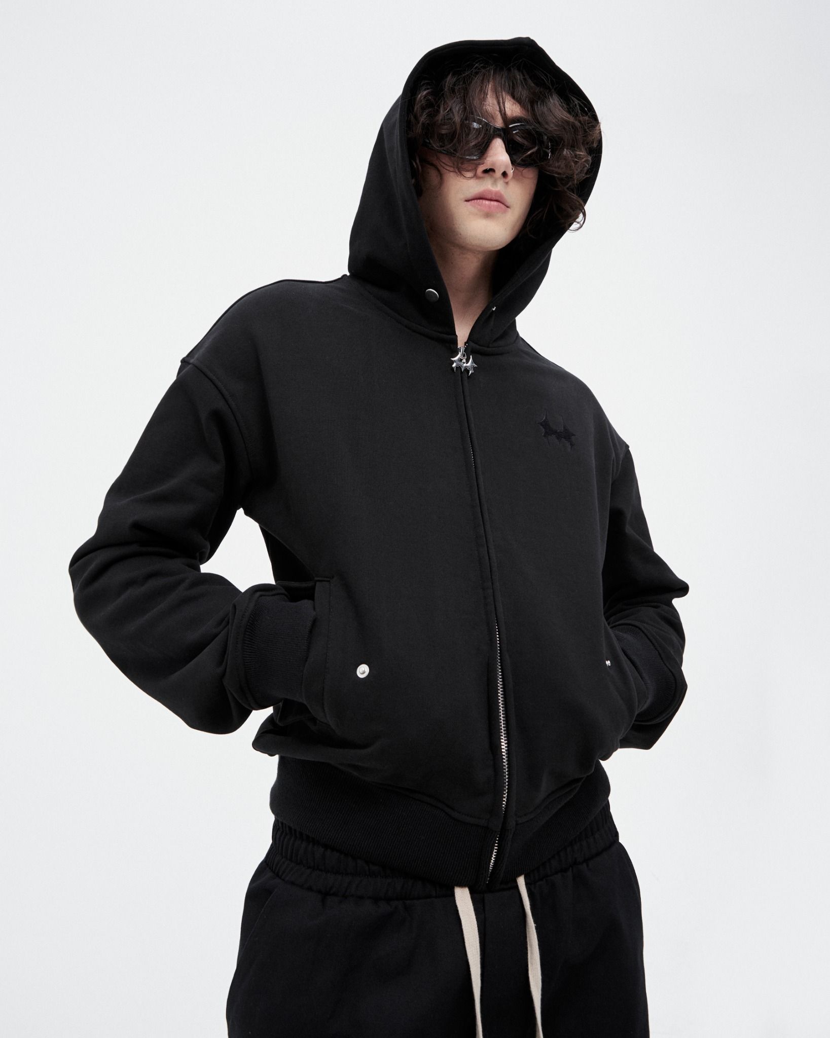  MAVERIK® SLIM FIT ZIP HOODIE ( BLACK ) 