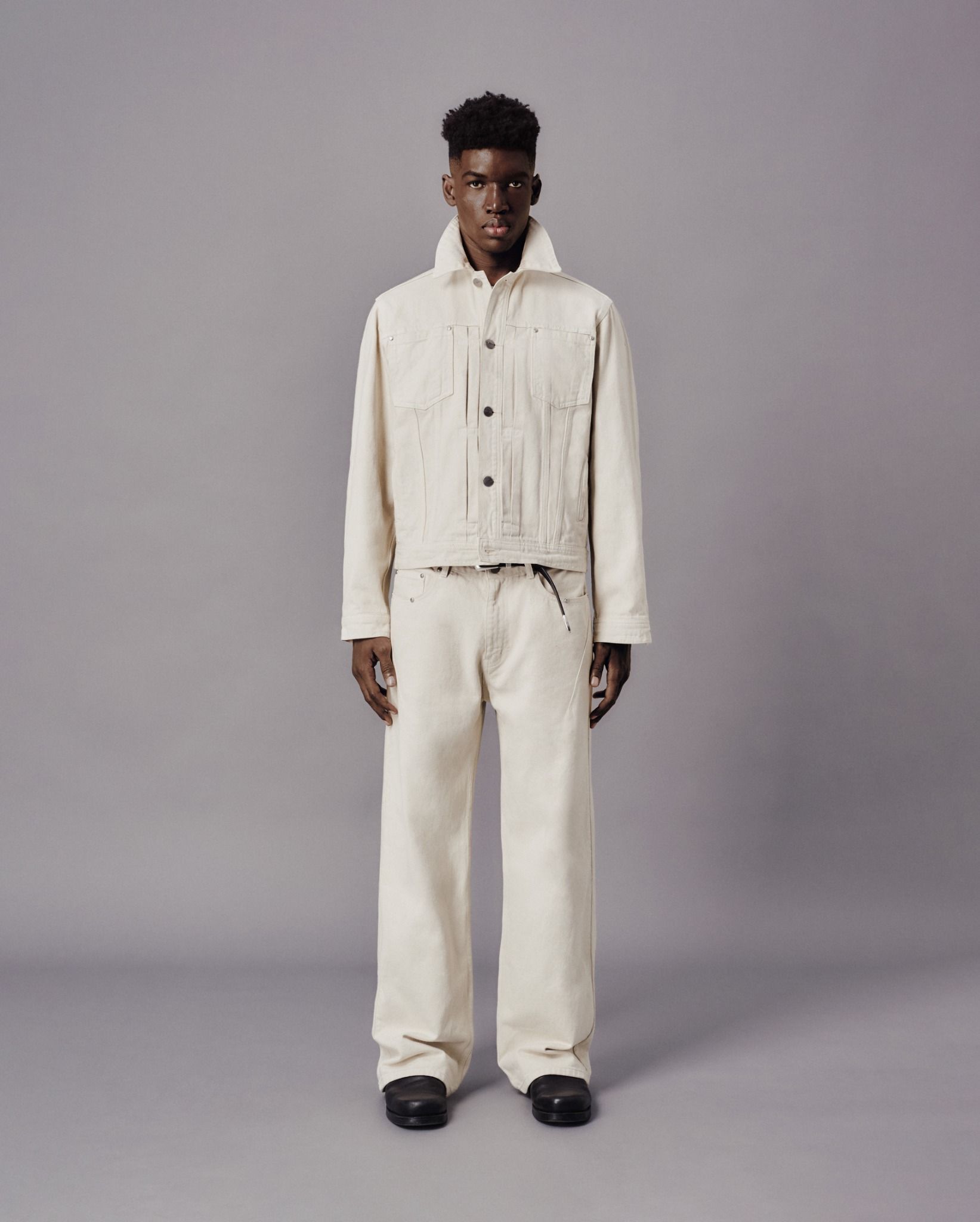 MAVERIK® LOOSE FIT DENIM PANTS ( CREAM WHITE )