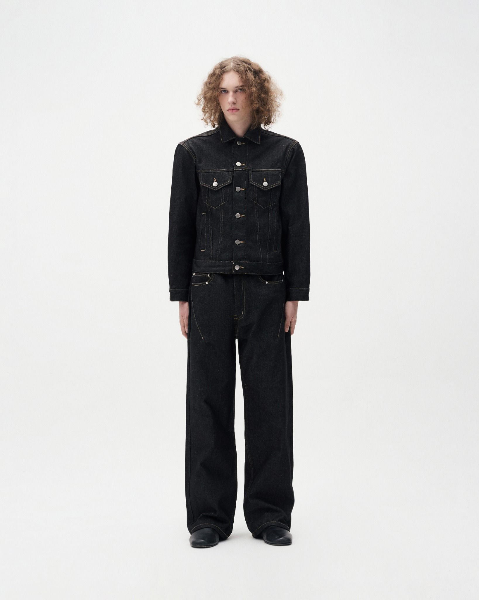 MAVERIK® BLACK LOOSE FIT RAW DENIM PANTS