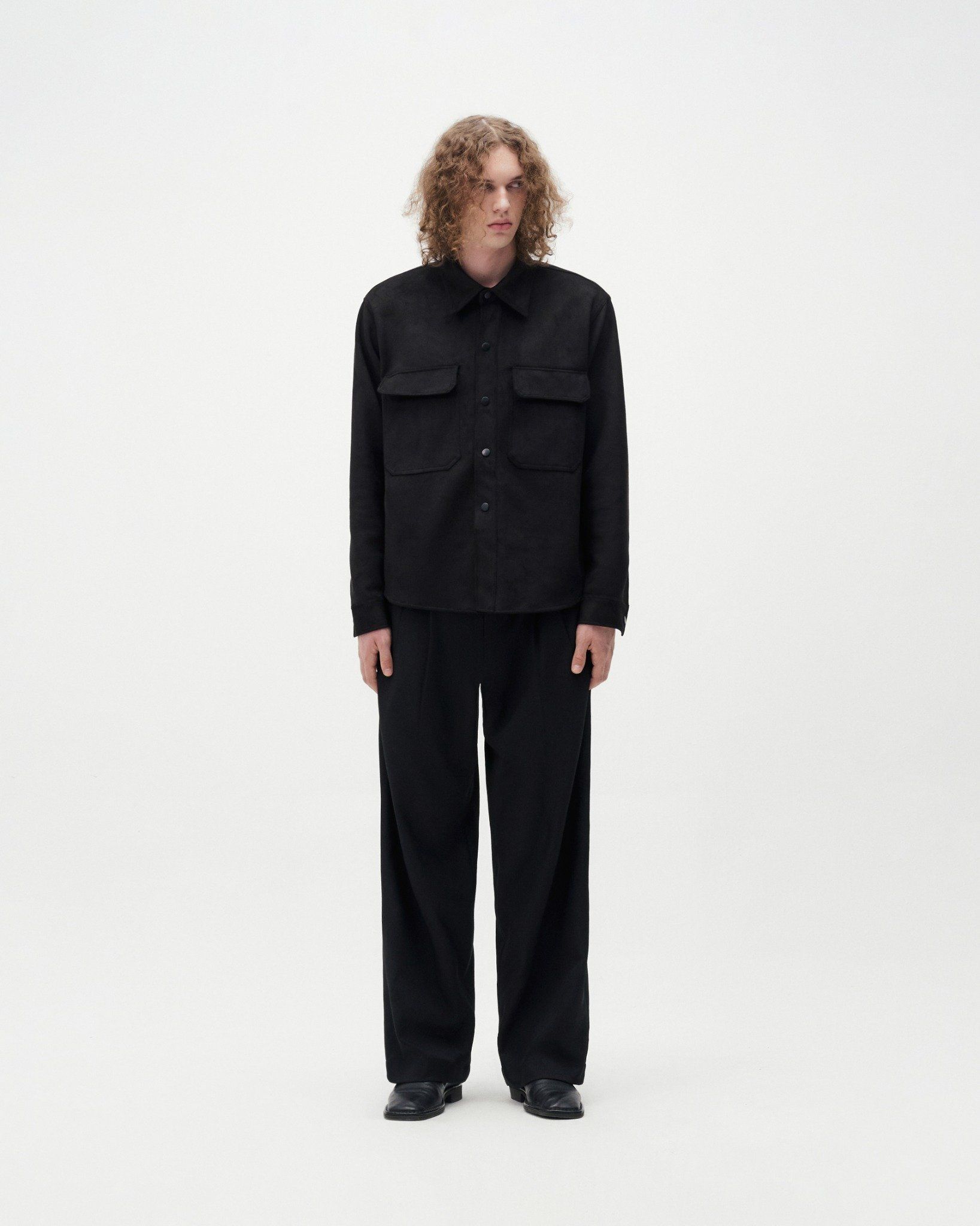MAVERIK® SUEDE POCKET SHIRT ( BLACK )