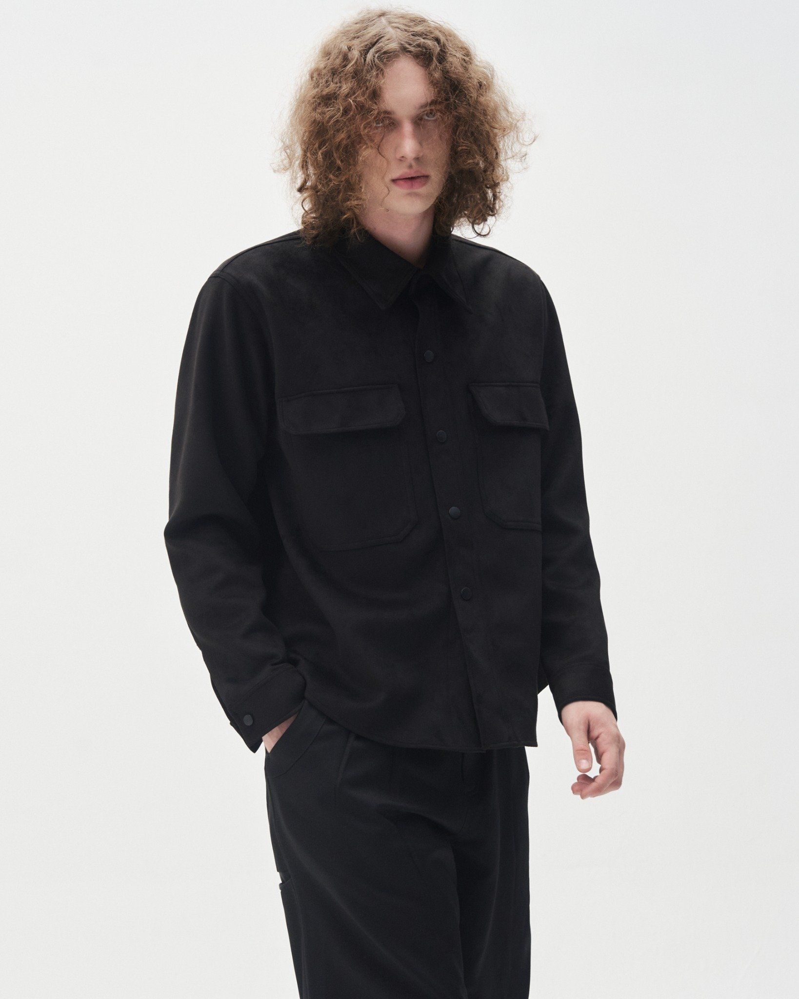 MAVERIK® SUEDE POCKET SHIRT ( BLACK )
