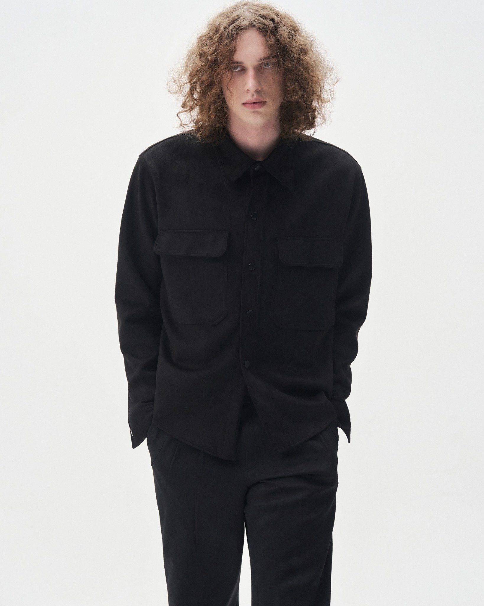 MAVERIK® SUEDE POCKET SHIRT ( BLACK )