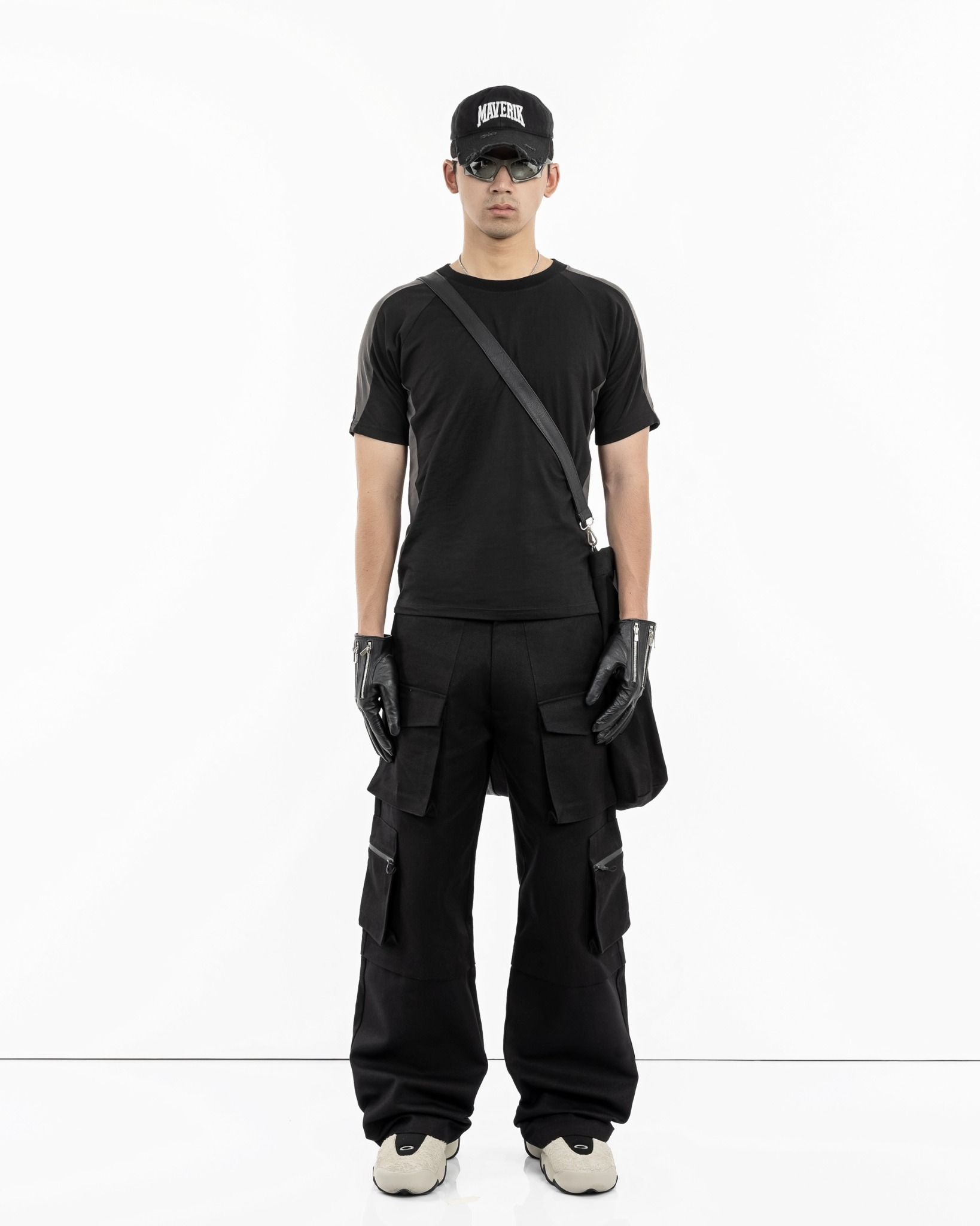  CANVAS BAGGY CARGO PANTS (BLACK) 