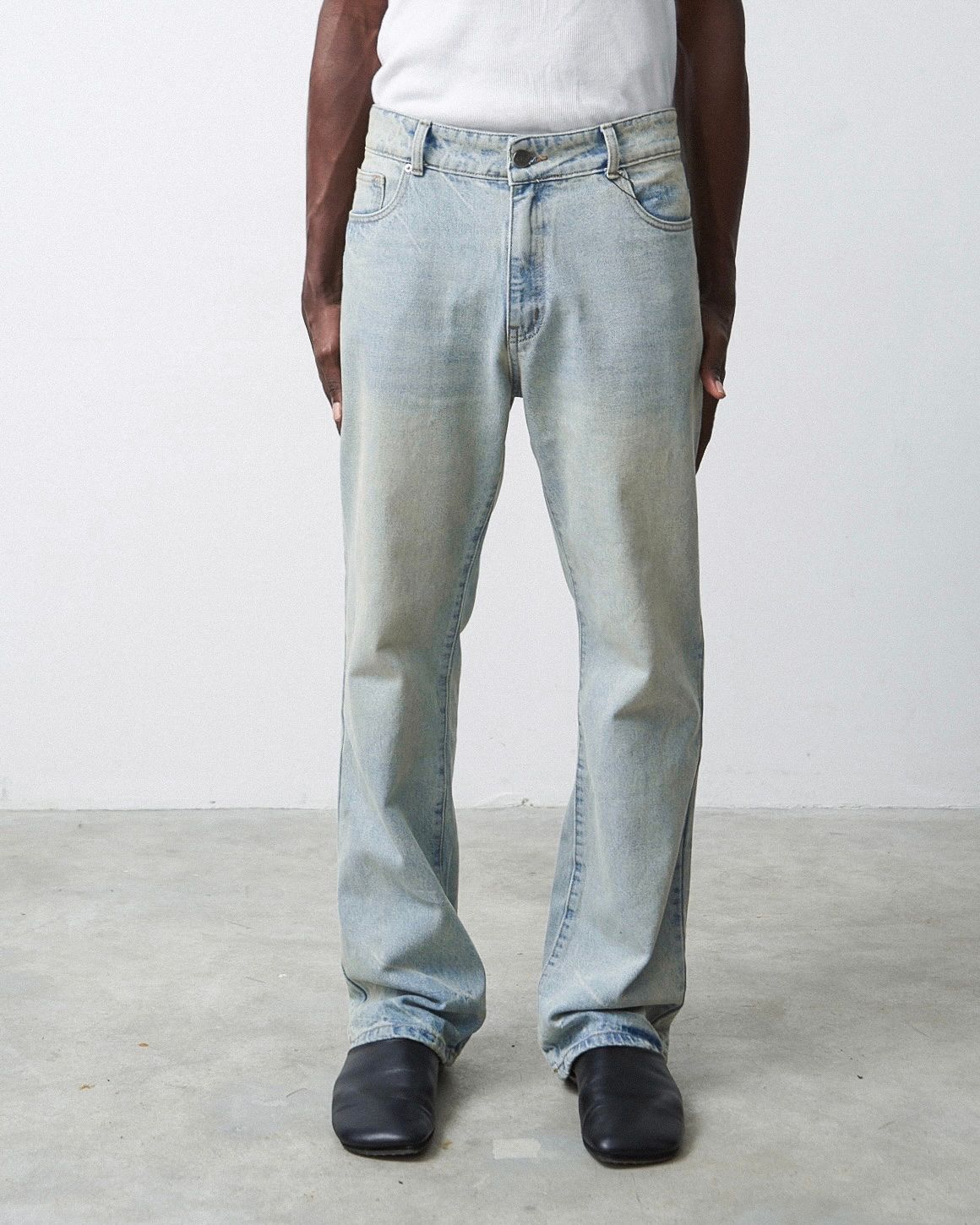  MAVERIK® - VINTAGE WASHED DIRTY BLUE STRAIGHT JEANS 