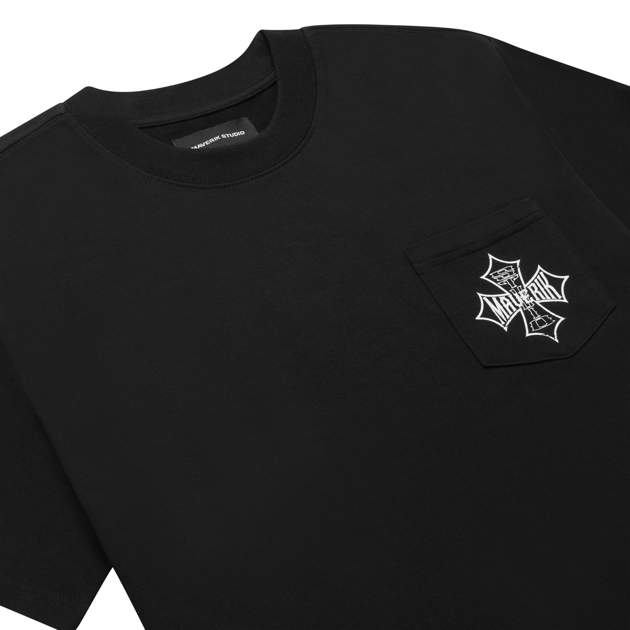  MAVERIK® - CROSS LOGO POCKET T-SHIRTS / BLACK 