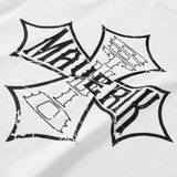  MAVERIK® - CROSS LOGO LONG SLEEVES RAGLAN T-SHIRTS ( BLACK / WHITE ) 