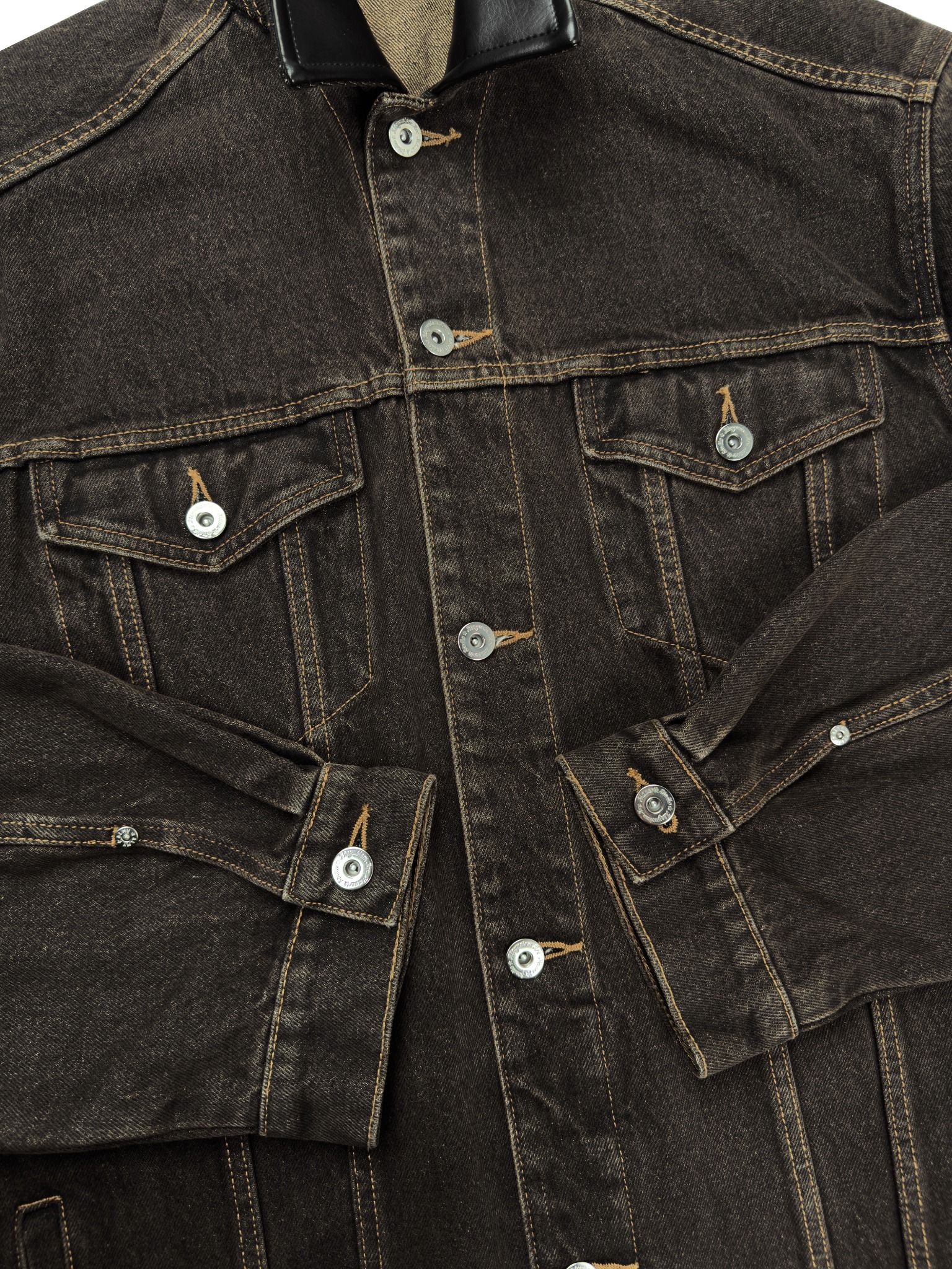 ALMV OVERSIZED DENIM JACKET ( UMBER / STONE WASHED )