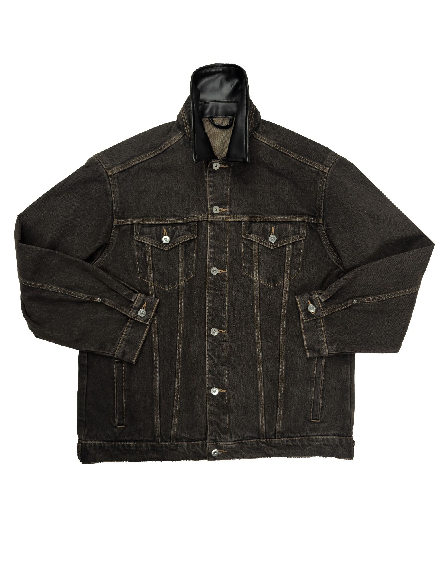 ALMV OVERSIZED DENIM JACKET ( UMBER / STONE WASHED )