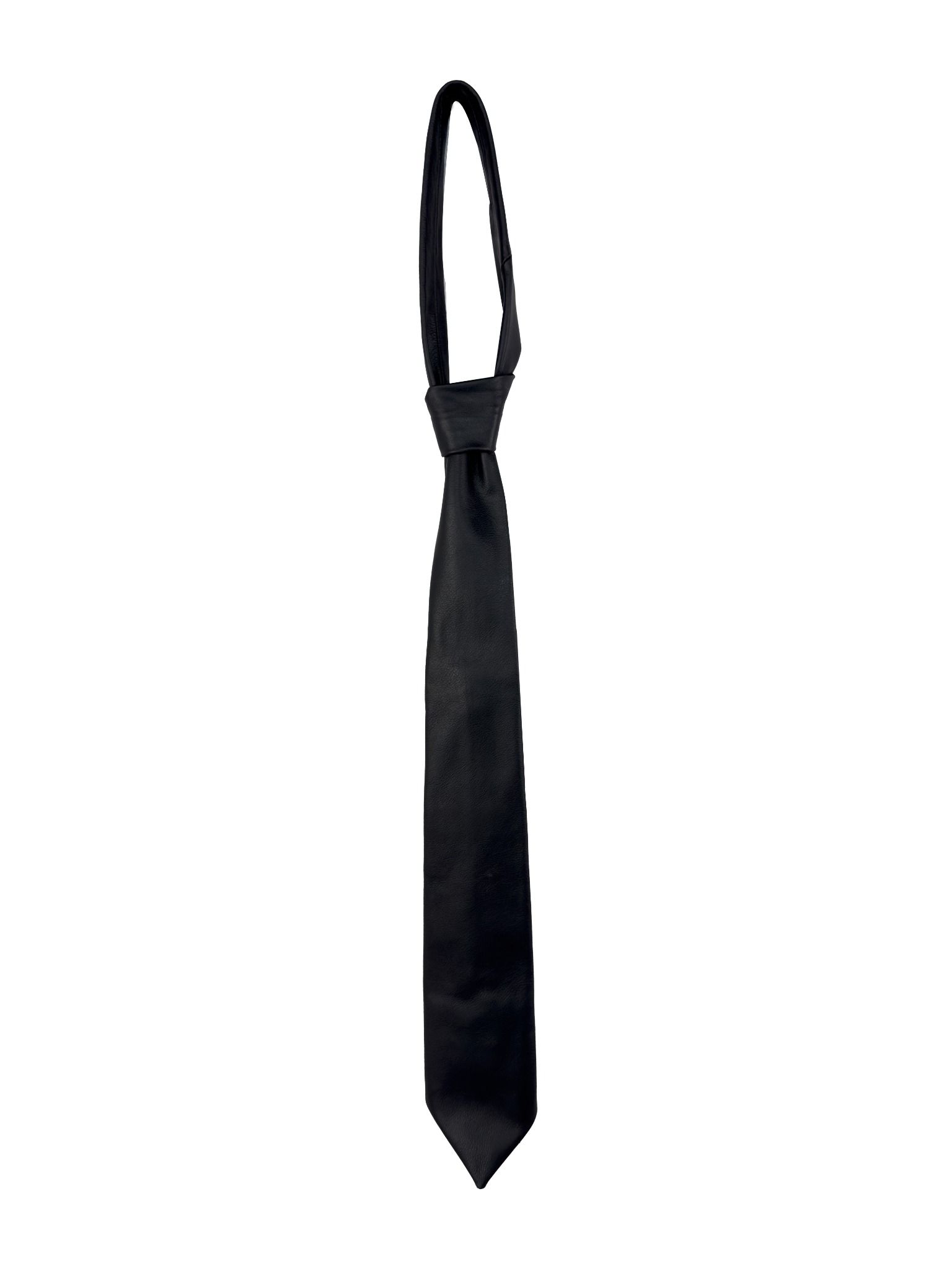 ALMV S/N LEATHER TIE ( BLACK )