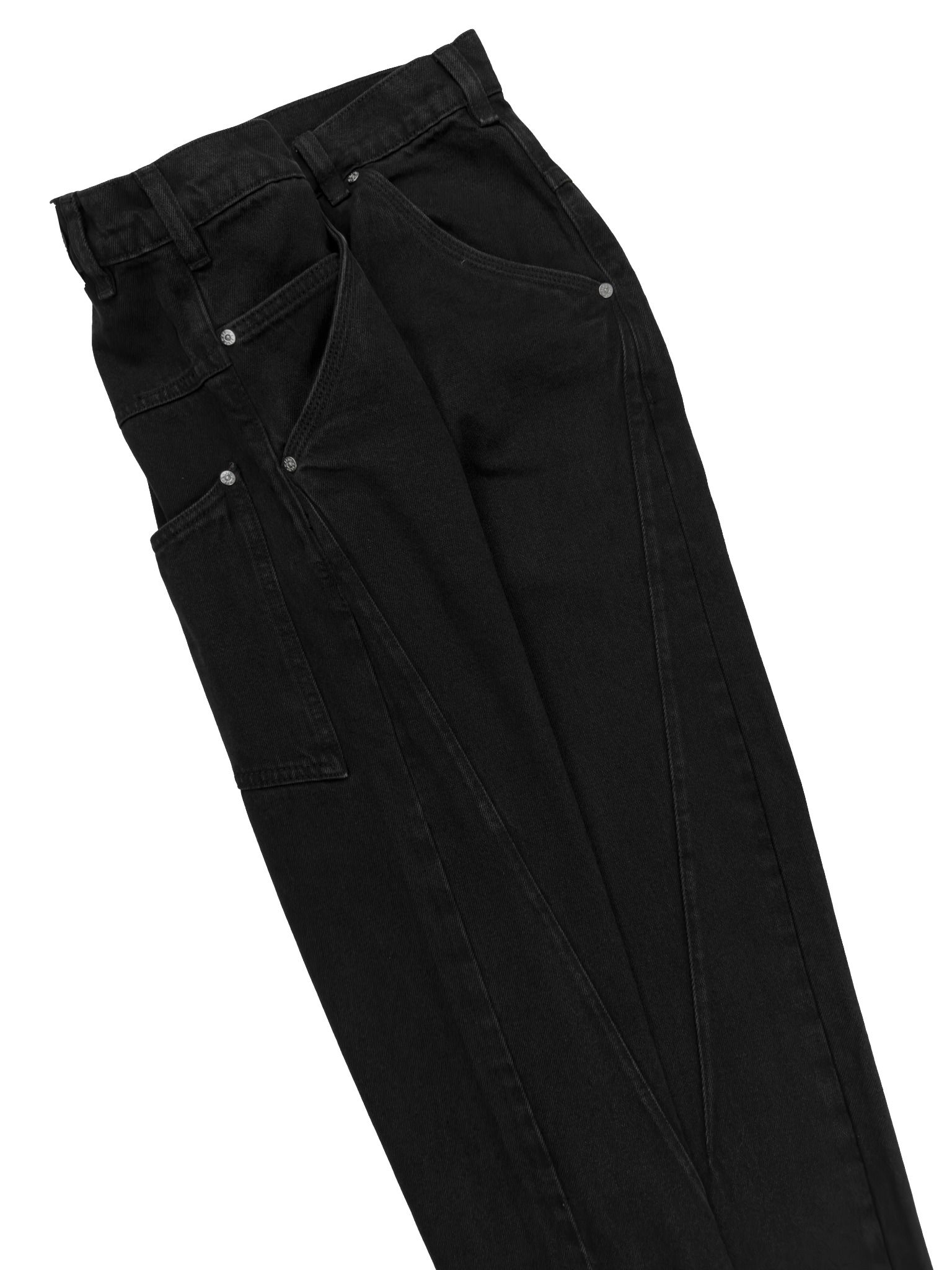 ALMV MID CUT DENIM PANTS ( ( DARK NAVY / BLACK NAVY )