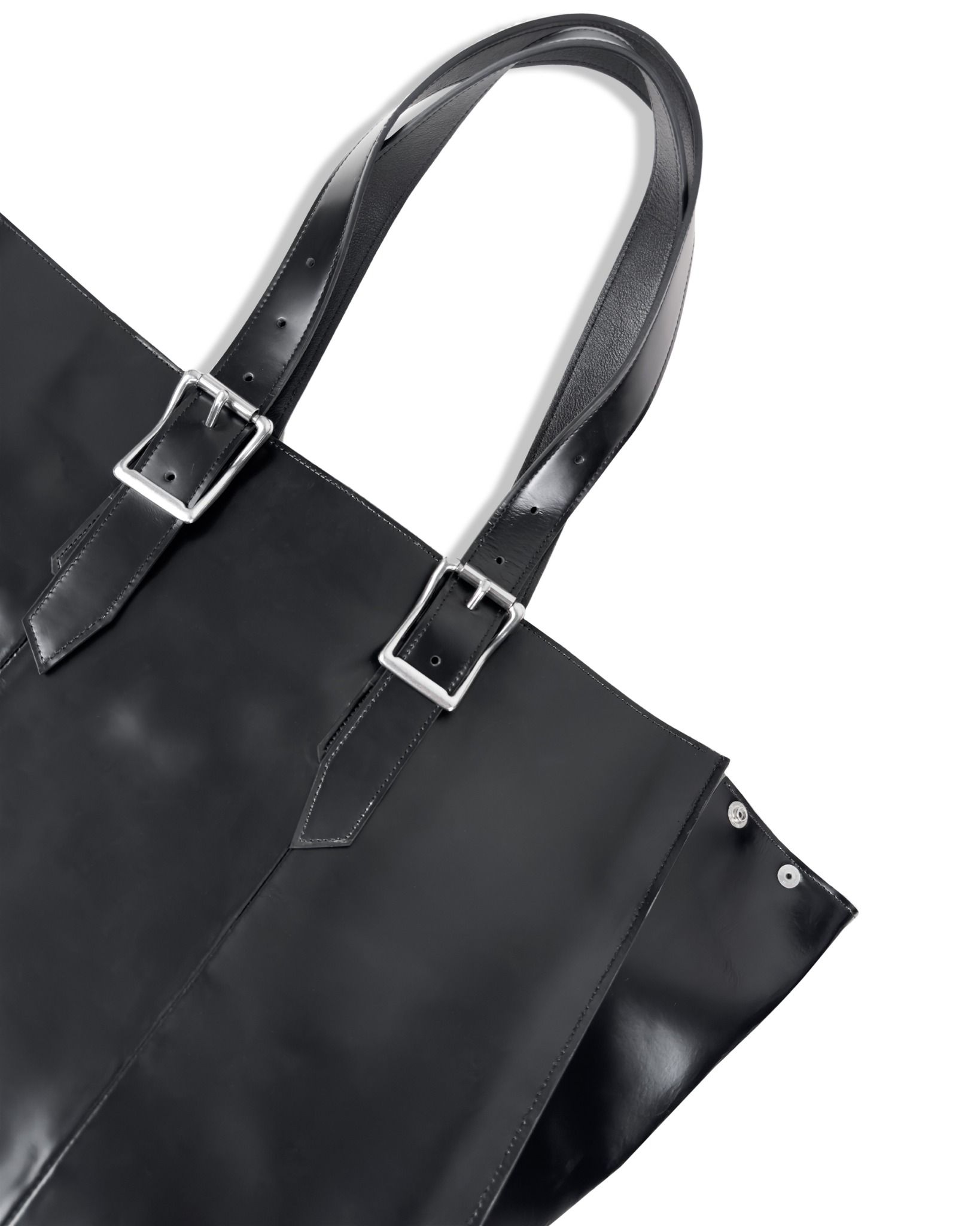 ALMV S/N LEATHER TOTE BAG ( BLACK )
