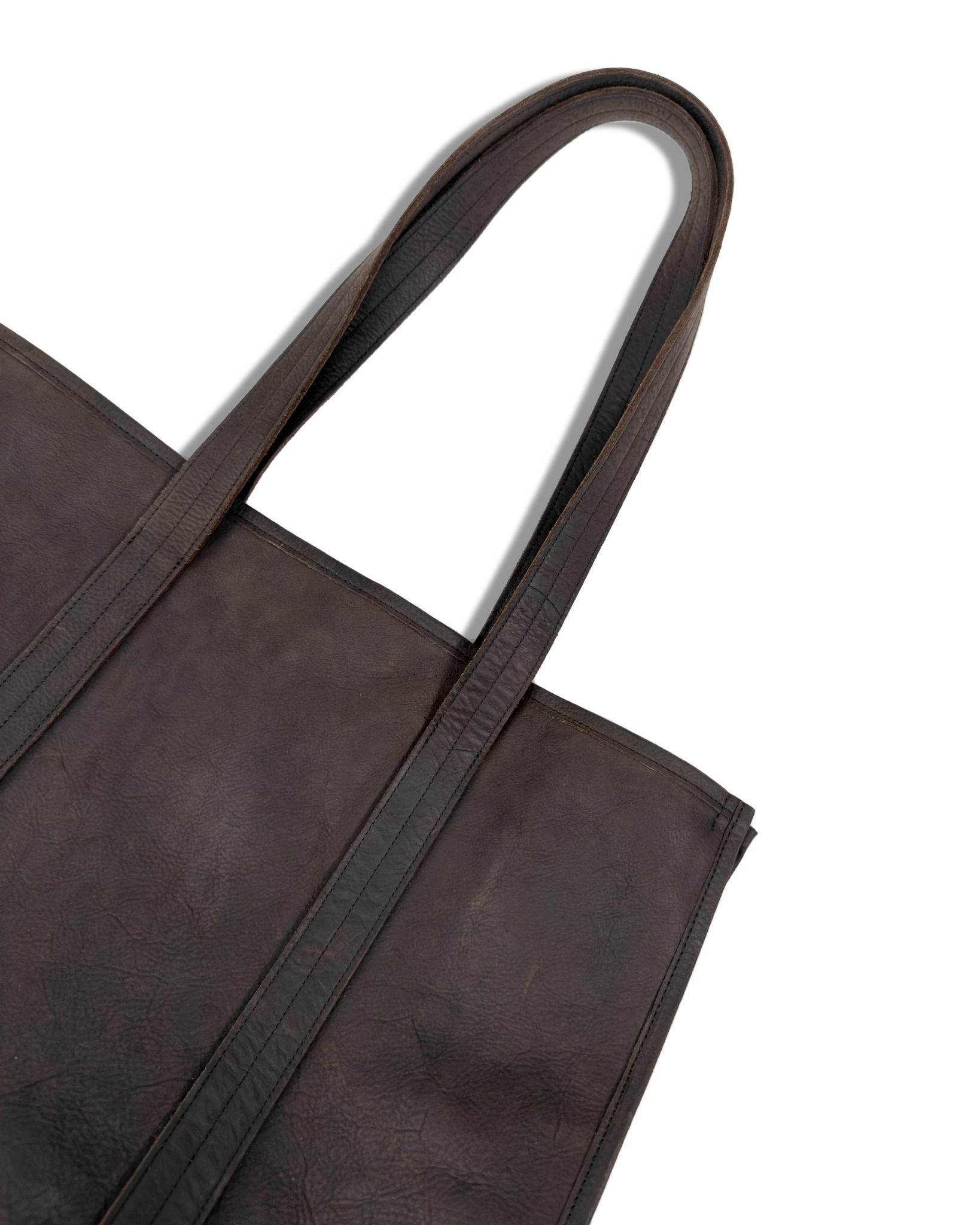 ALMV S/N LEATHER TOTE BAG ( MOCHA )