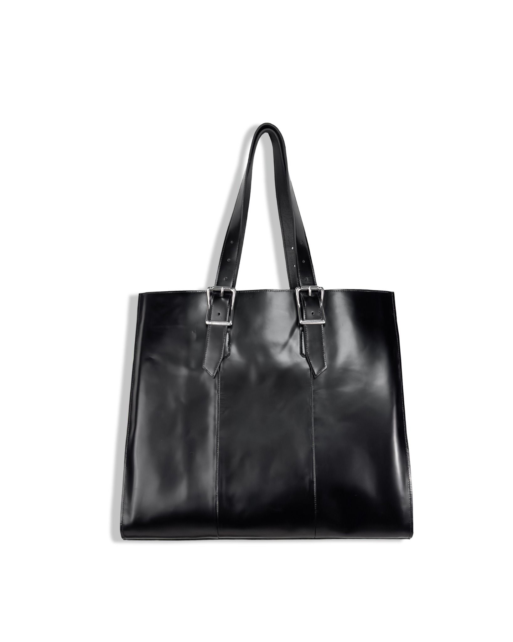 ALMV S/N LEATHER TOTE BAG ( BLACK )