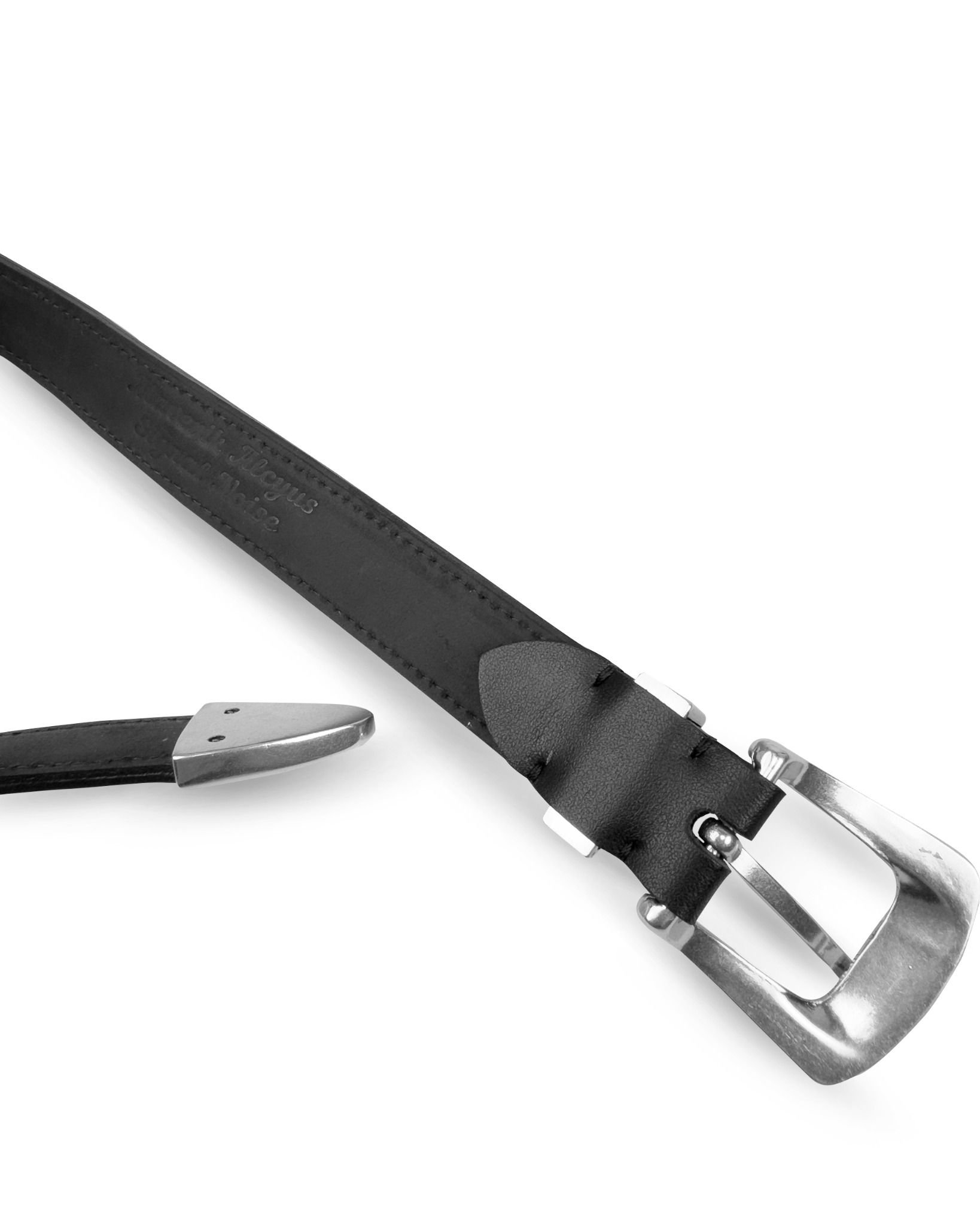 ALMV SILVER / LEATHER BELT ( 2.5 CM )