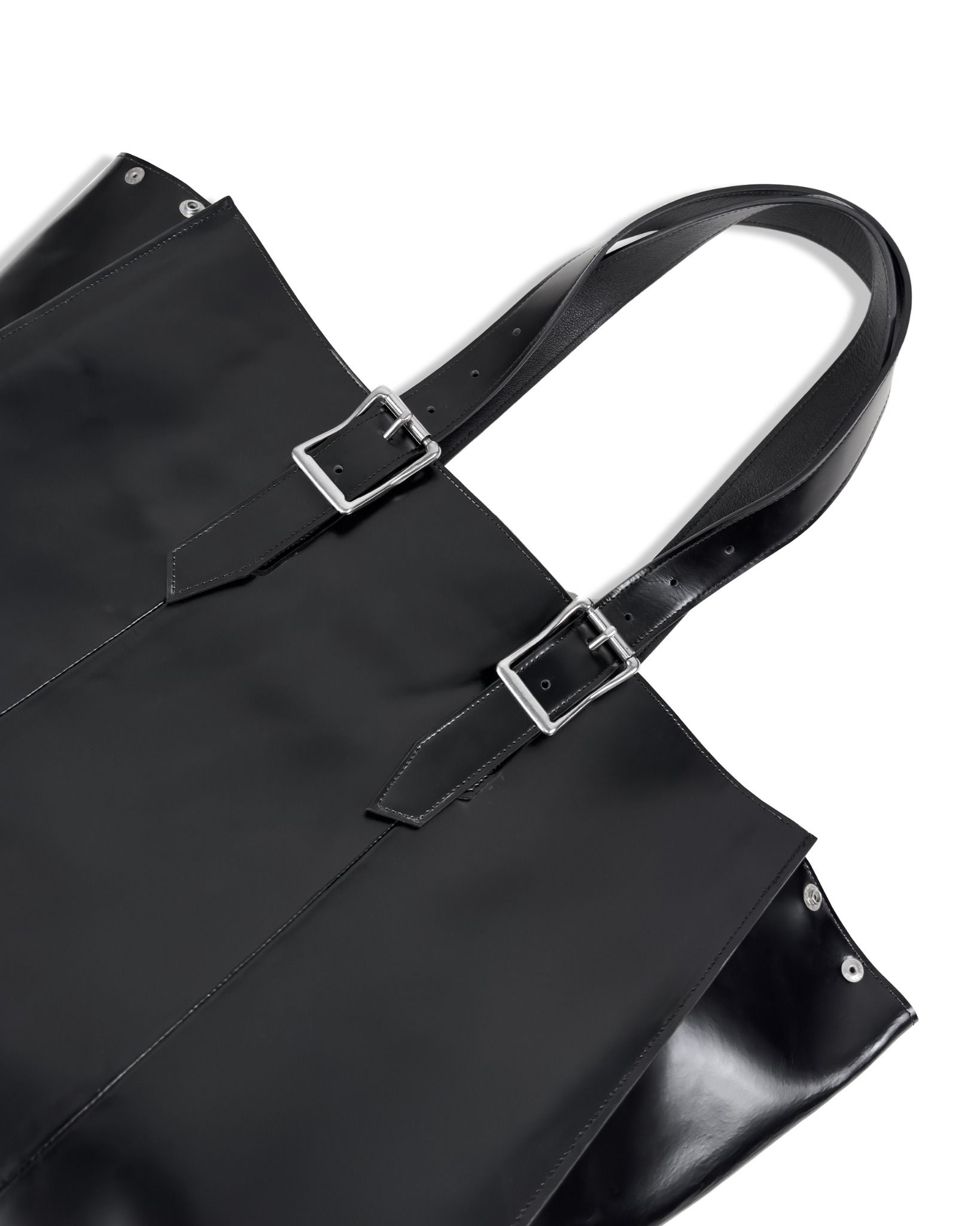 ALMV S/N LEATHER TOTE BAG ( BLACK )
