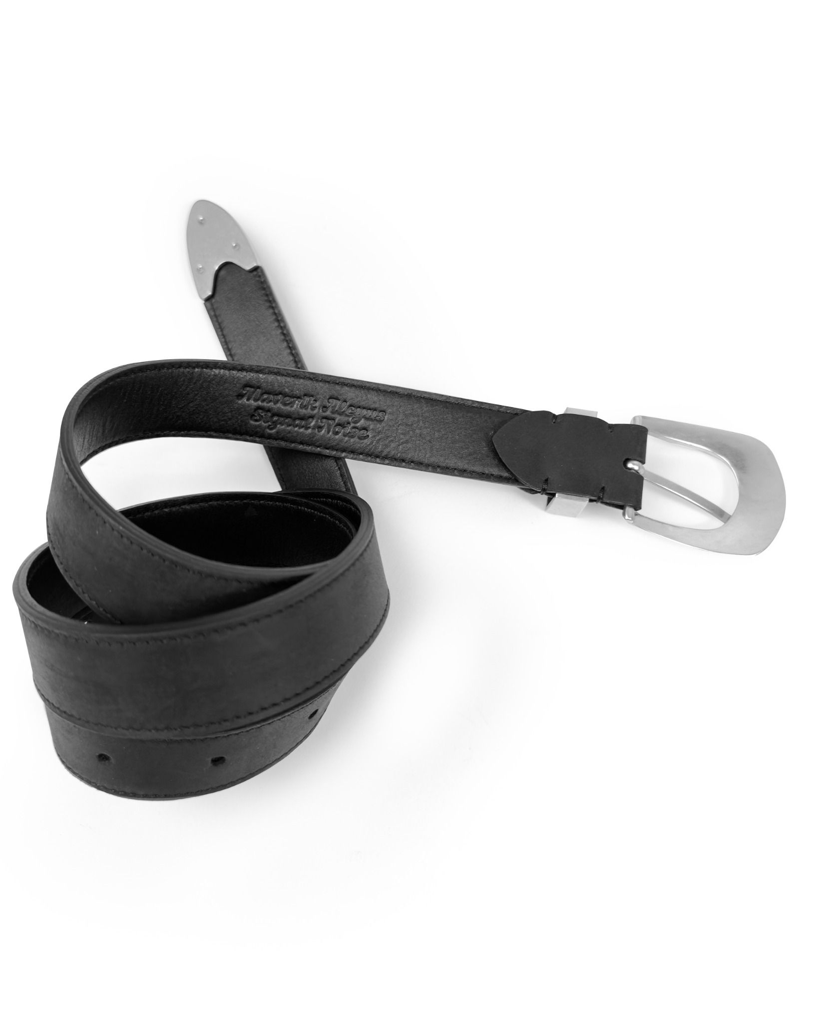 ALMV SILVER / LEATHER BELT ( 3 CM )
