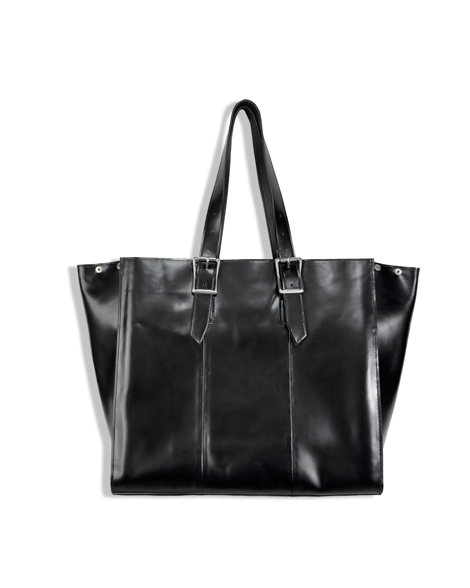 ALMV S/N LEATHER TOTE BAG ( BLACK )