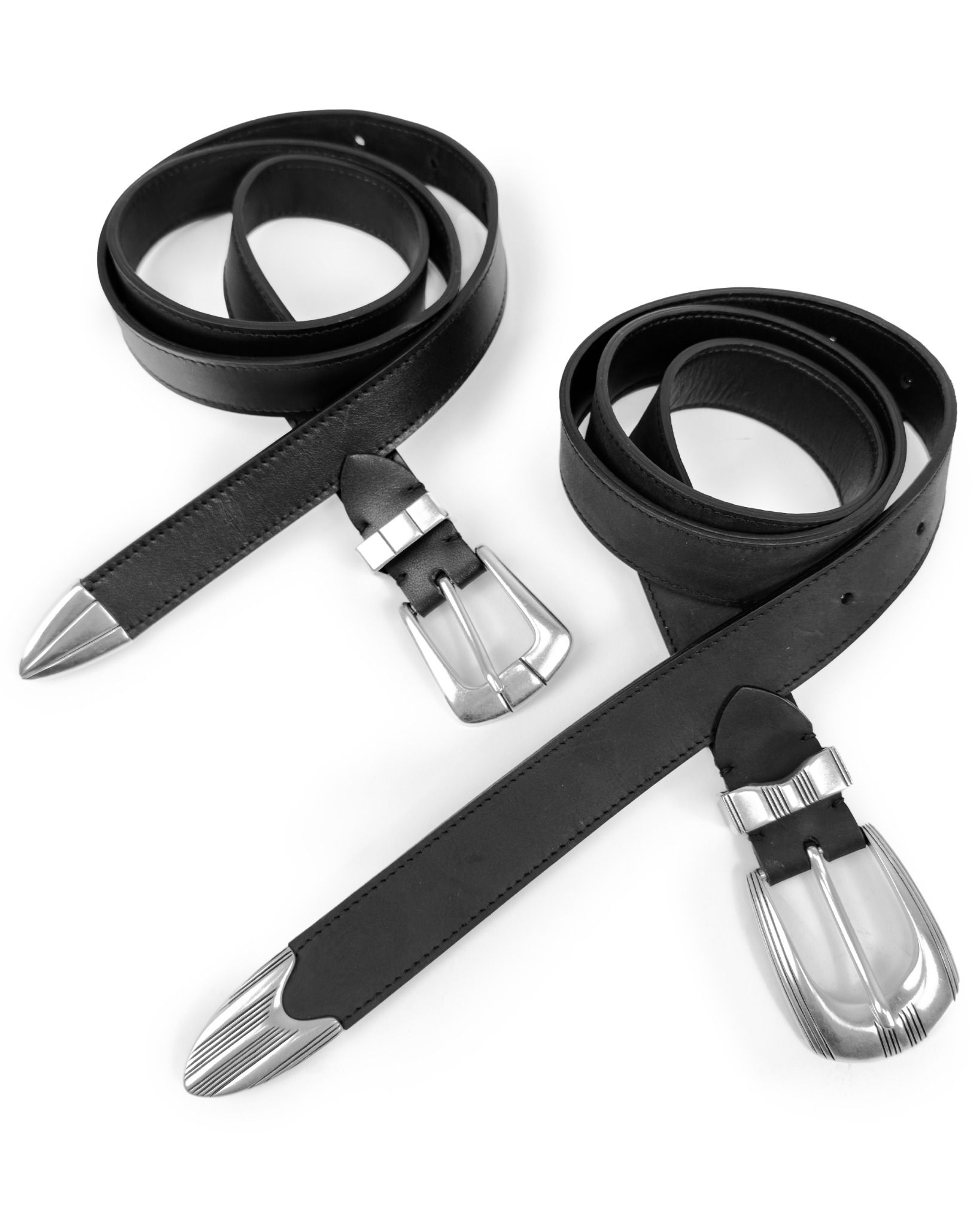 ALMV SILVER / LEATHER BELT ( 2.5 CM )